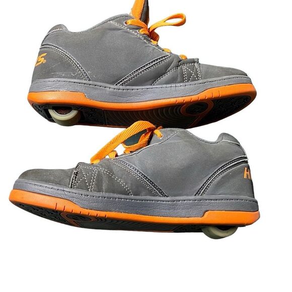 Heelys Unisex adult size 7 Gray Orange Wheeled Skateboard Skate Shoes Size 7 - Picture 1 of 7